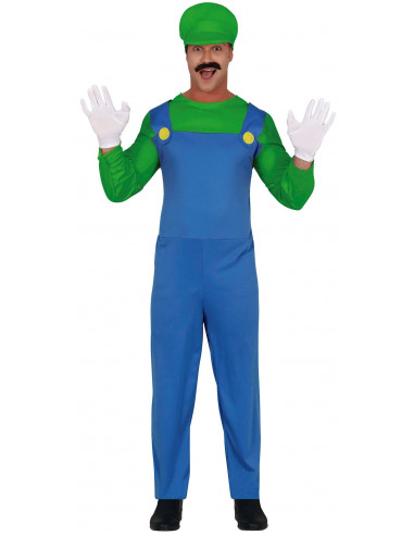 Disfraz de Fontanero Luigi para Hombre