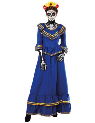 Disfraz de Catrina Mexicana Azul para...