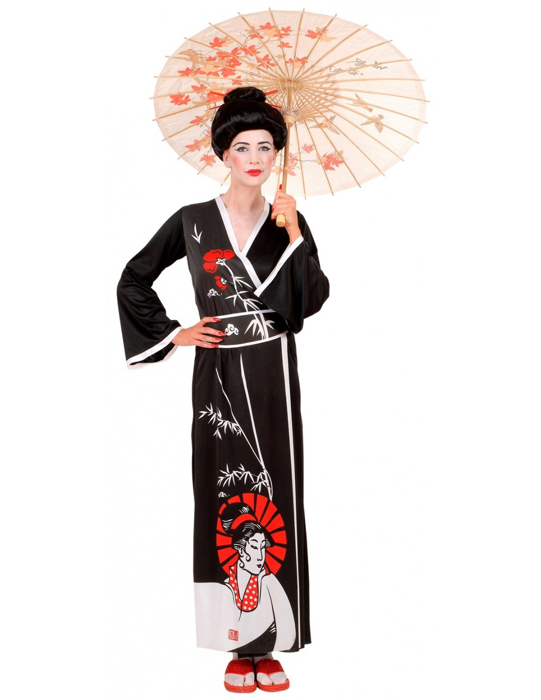 Disfraz de Geisha Negro para Mujer