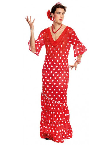 Disfraz de Flamenca Rojo con Lunares...