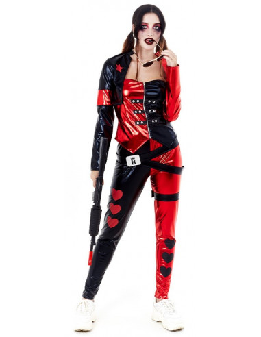 Disfraz de Harley Villana Rojo y...