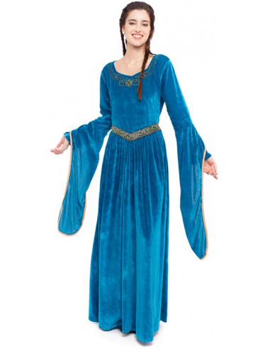 Disfraz de Dama Medieval Azul para Mujer