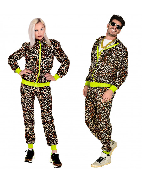 Disfraz Chándal Años 80 de Leopardo para Adulto