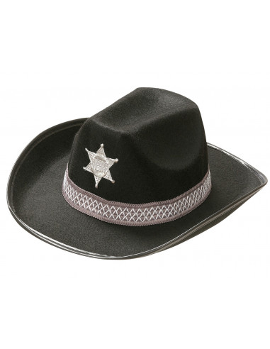 Sombrero de Sheriff Negro Infantil