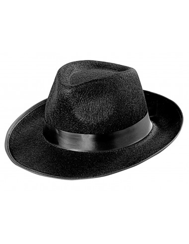 Sombrero de Gangster Años 20 Negro