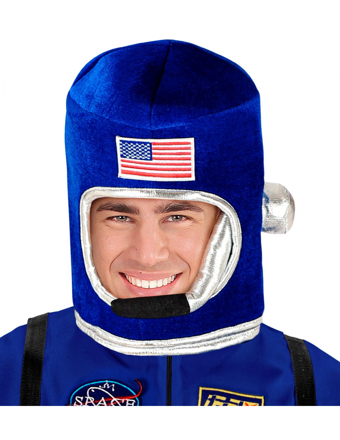 Casco de Astronauta Blanco y Azul