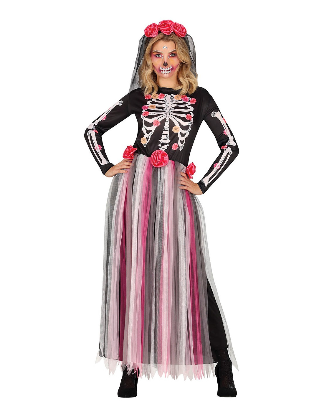 Vestido pirata mujer calaveras Halloween • Talla: M • Disfraces y