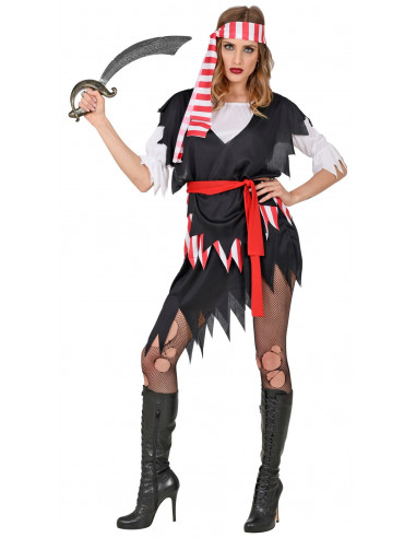 Disfraz de Pirata Corto para Mujer
