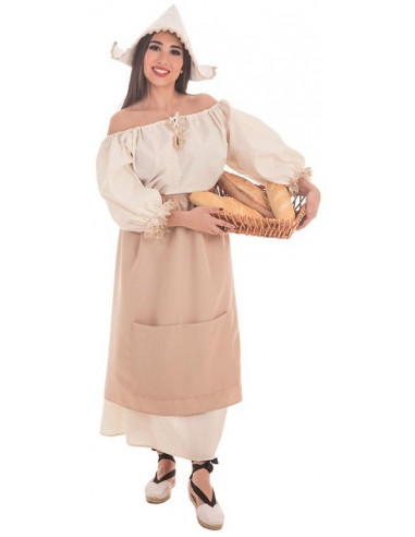 Disfraz de Molinera Medieval para Mujer