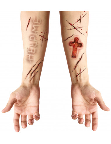 Tatuajes Adhesivos de Heridas de Poseída