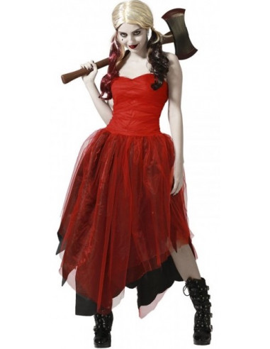 Disfraz de Harley Rojo Falda de Tul...