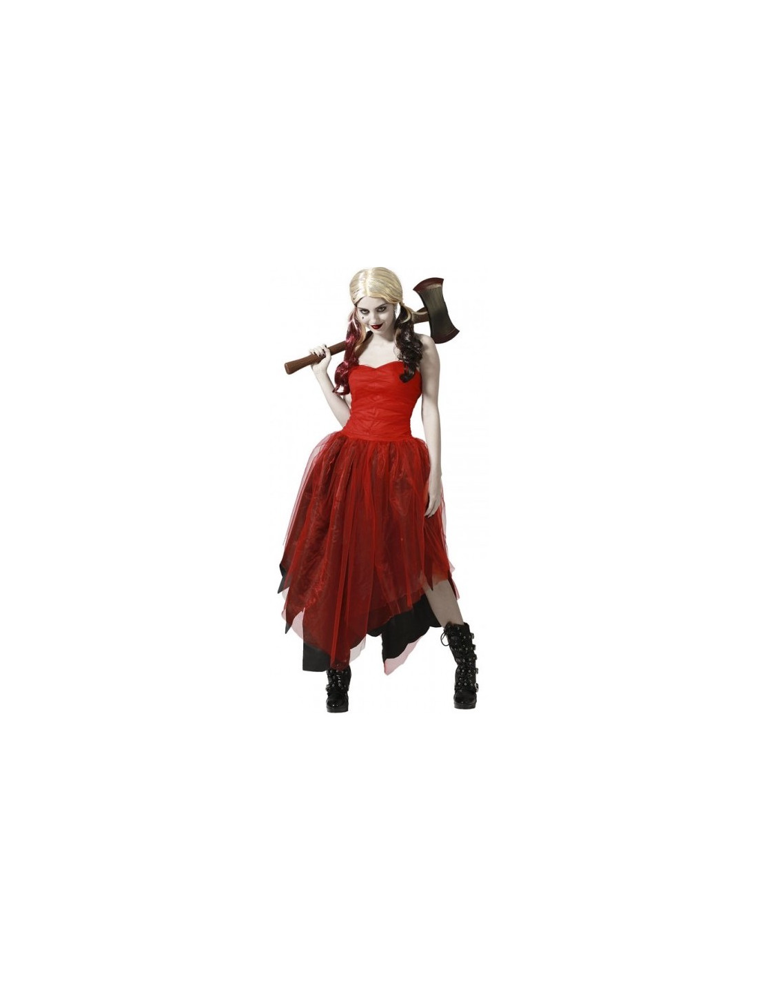 Disfraz de Harley Rojo Falda de Tul para Mujer