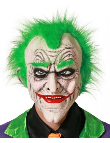 Máscara de Joker de Látex con Pelo
