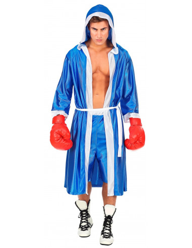 Disfraz de Boxeador Azul con Bata...