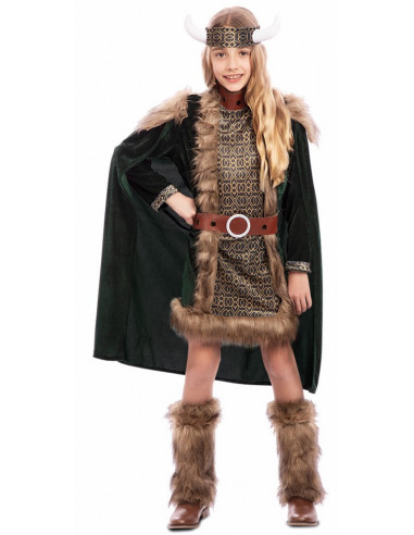 Disfraz de Saqueadora Vikinga para Niña