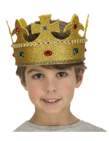 Corona de Rey Mago Dorada Infantil