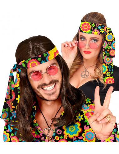 Cinta Hippie Años 60 con Flores...