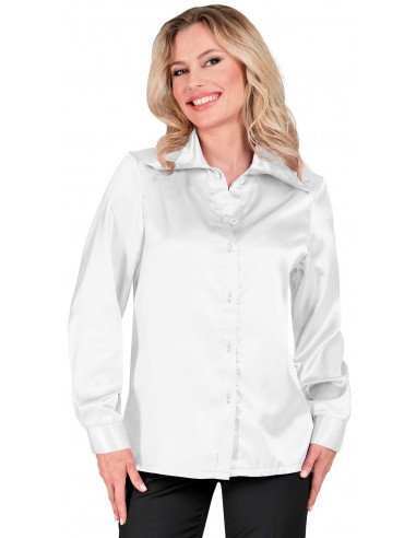 Camisa Disco Años 70 Blanca para Mujer