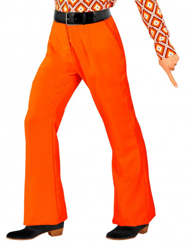 Pantalón de Campana Años 70 Naranja...