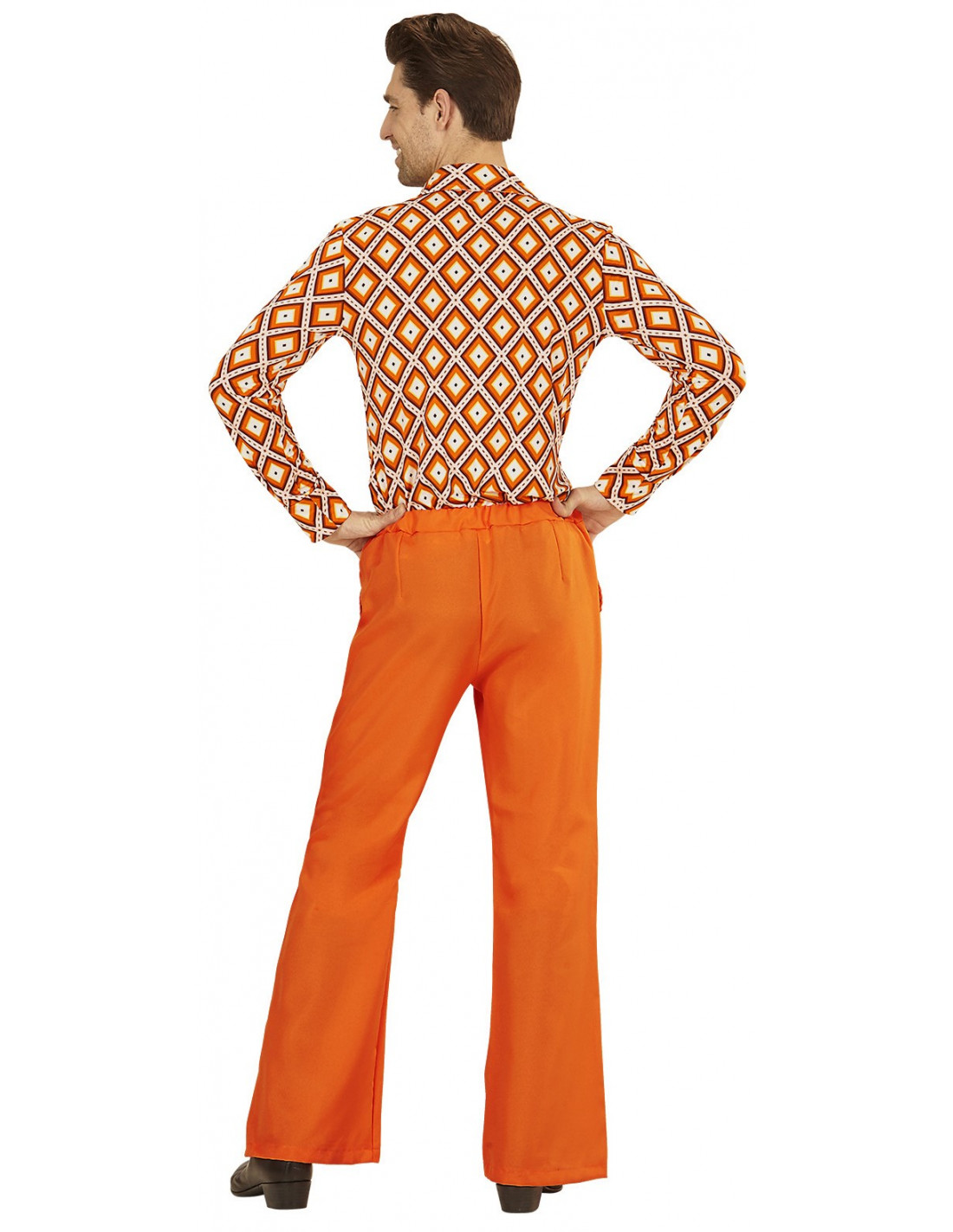 Pantalón de Campana Años 70 Naranja para Mujer