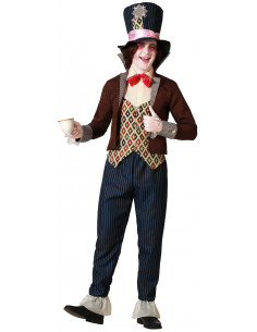 Sombrero de copa marrón alto para hombre, sombrero loco de mago Wonka,  accesorio para disfraz de Halloween, color marrón, talla única, Marrón