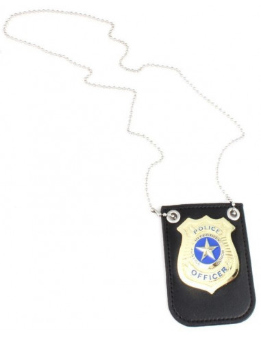 Placa de Oficial de Policía con Cadena