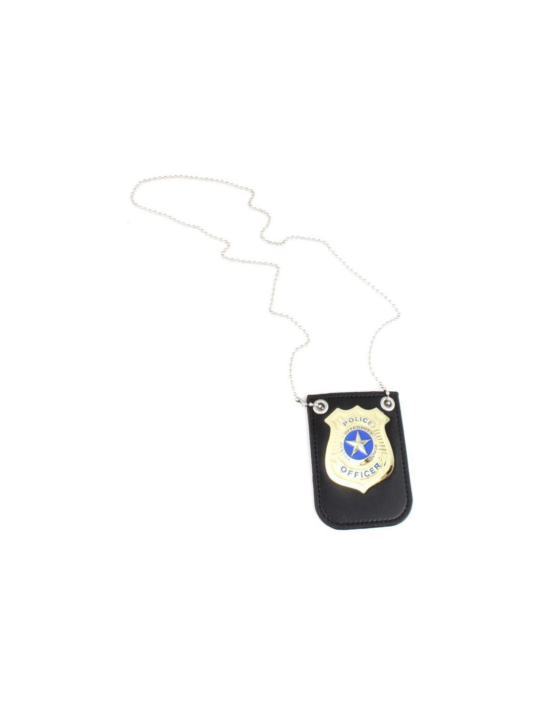 Placa de Oficial de Policía con Cadena
