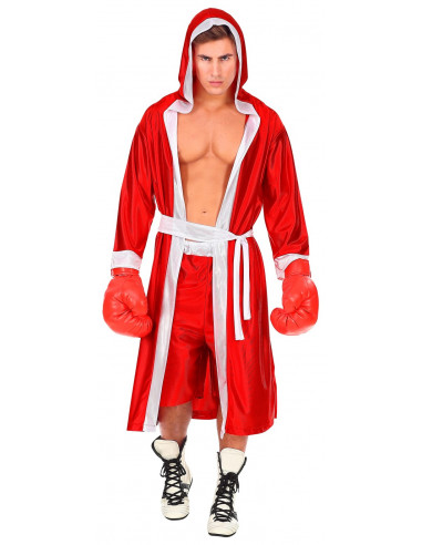 Disfraz de Boxeador Rojo con Bata...
