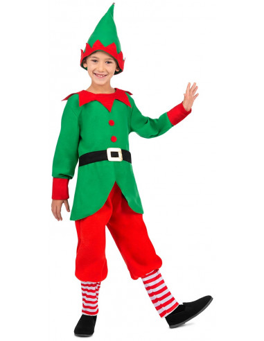 Disfraz de Elfo de Papá Noel para Niños