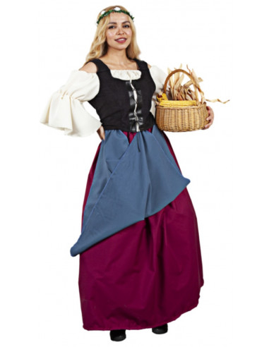 Disfraz de Lavandera Medieval para Mujer