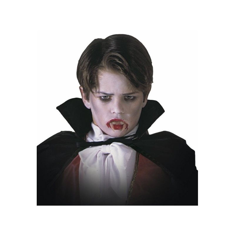 Capa De Vampiro Drácula Dentadura Sangre Halloween Infantil