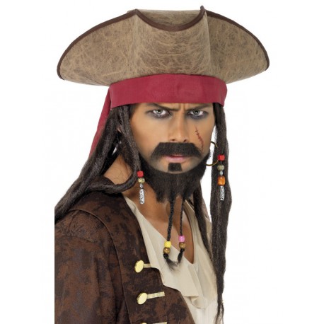 Sombrero Pirata con pelo