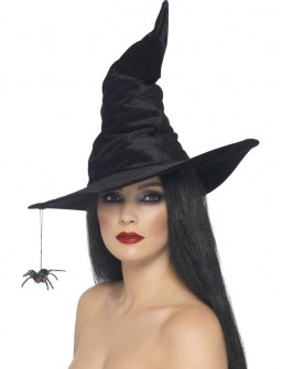 Sombrero de bruja con araña