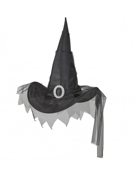 Sombrero de bruja con tul