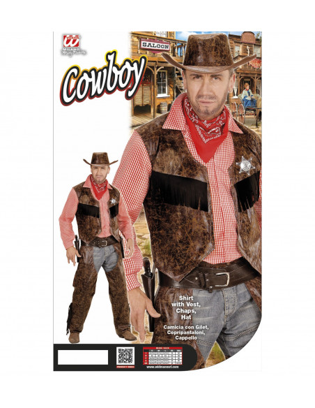 Disfraz de Cowboy con camisa de cuadros