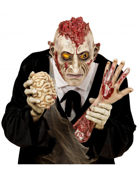 Mascara de Zombie con cerebro