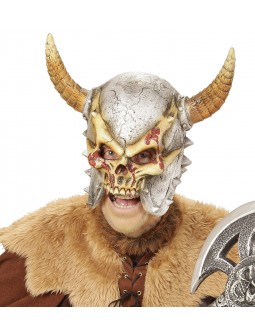 Mascara Vikingo Terrorífico con cuernos