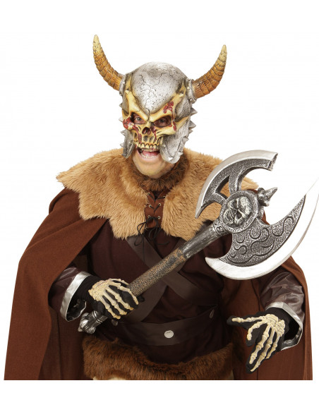 Mascara Vikingo Terrorífico con cuernos