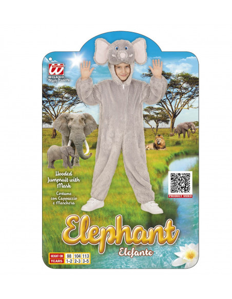 Disfraz de Elefante Unisex para Niños