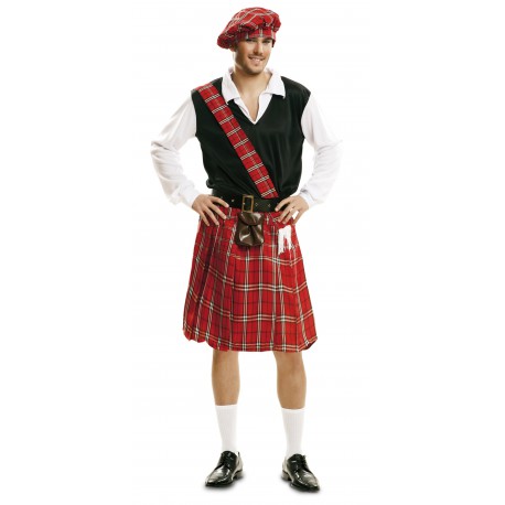 Disfraz de Escocés con bolso en la falda