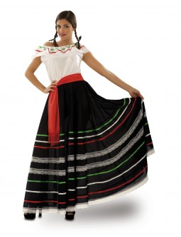 Disfraz de Mexicana con falda larga