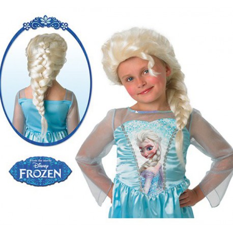 Peluca de Elsa Frozen para Niña