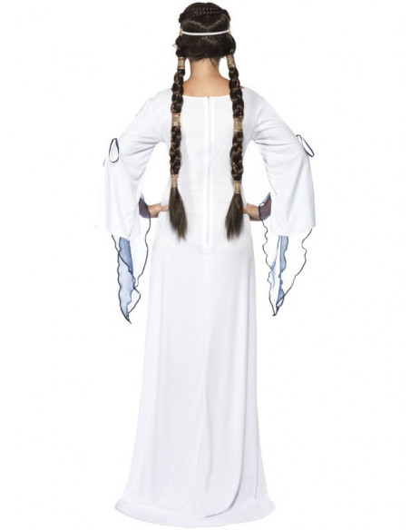 Disfraz de Doncella Medieval Blanco