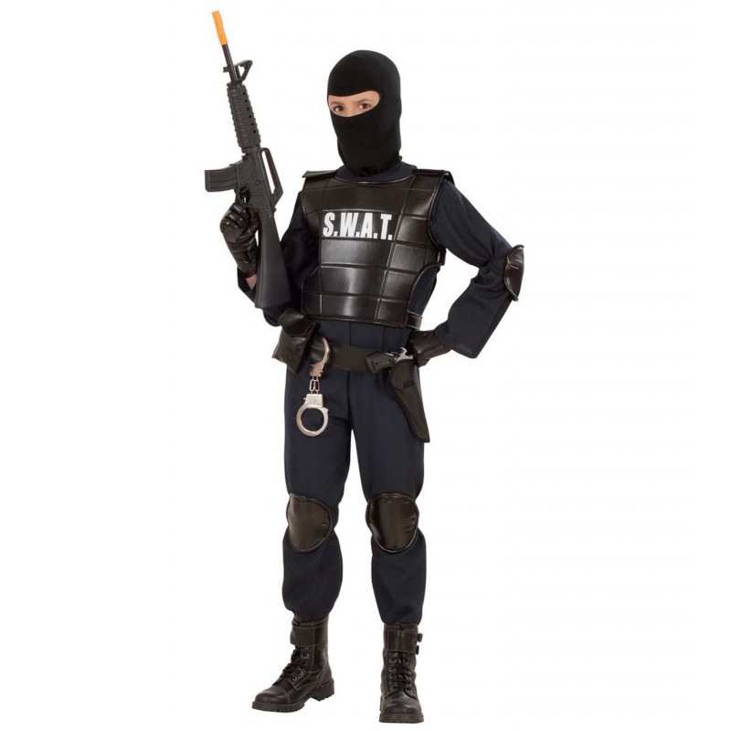 Araña de tela en embudo sextante Porra Disfraz de Agente SWAT para Niño | Comprar Online