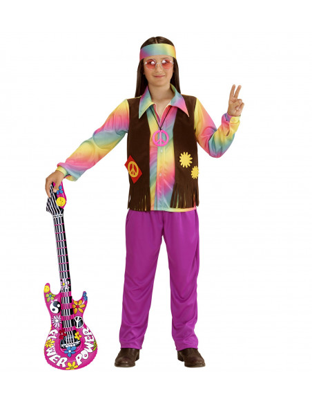 Disfraz de Hippie multicolor para niño