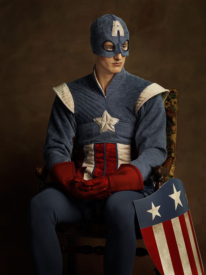 capitan america cosplay retro