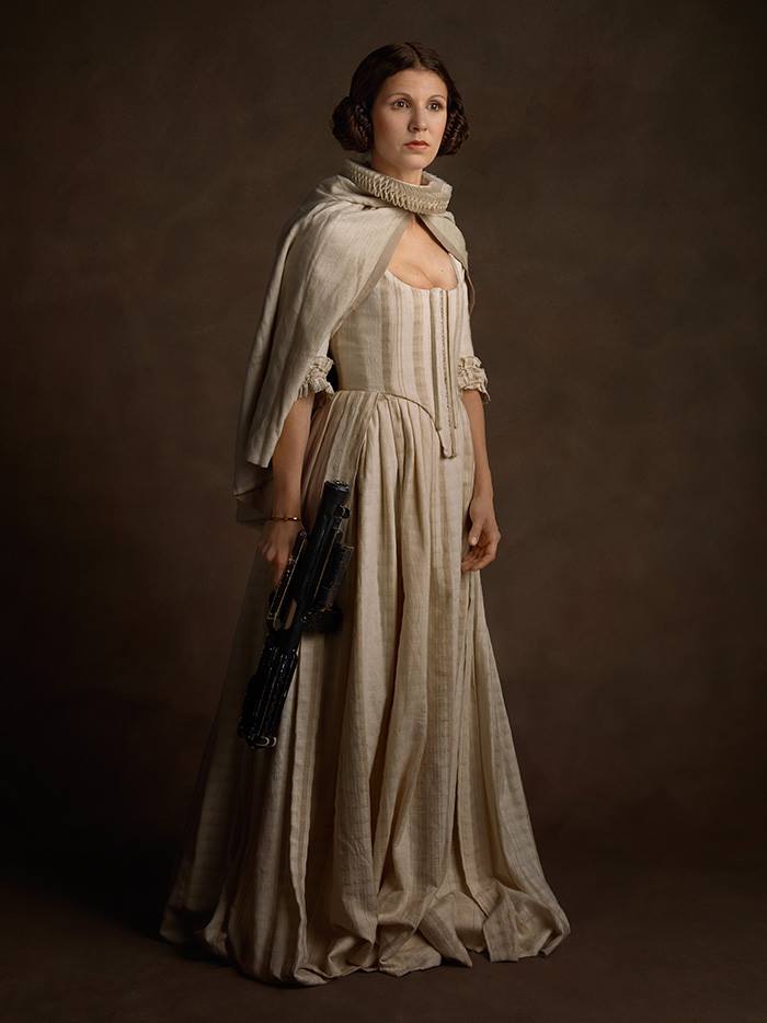 cosplay princesa leia retro