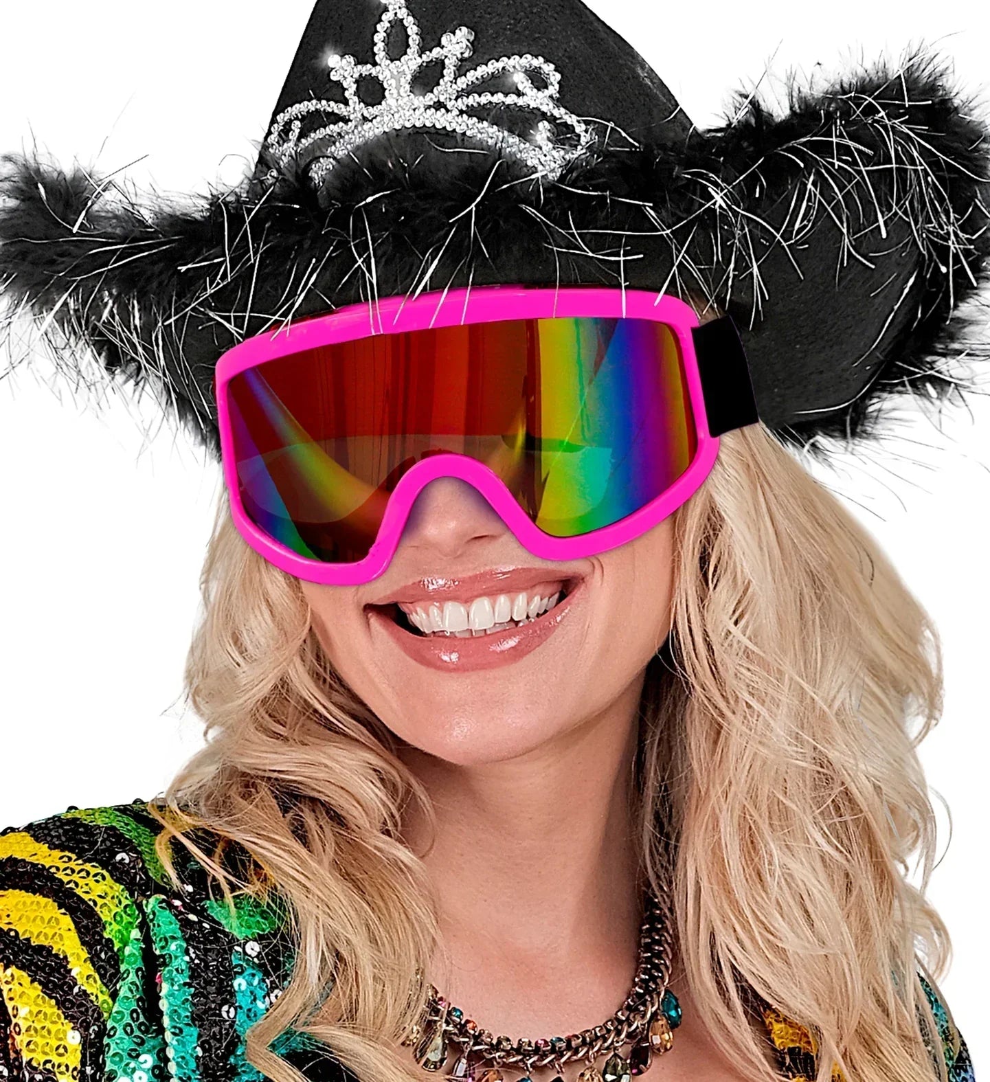 Gafas de Esquí o Snowboard Años 80 Rosa Neón Gafas Widmann