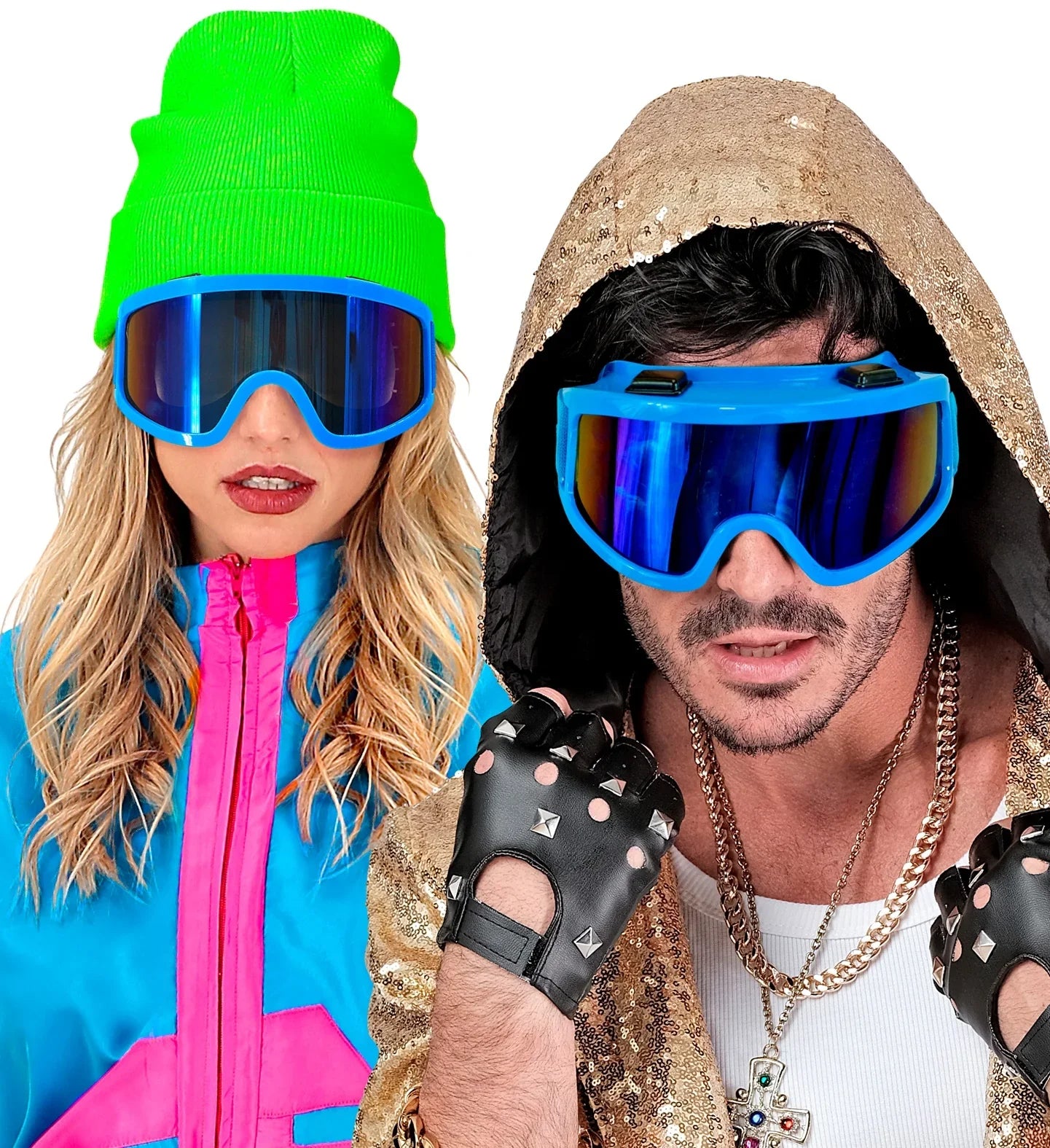 Gafas de Esquí o Snowboard Años 80 Azules Gafas Widmann