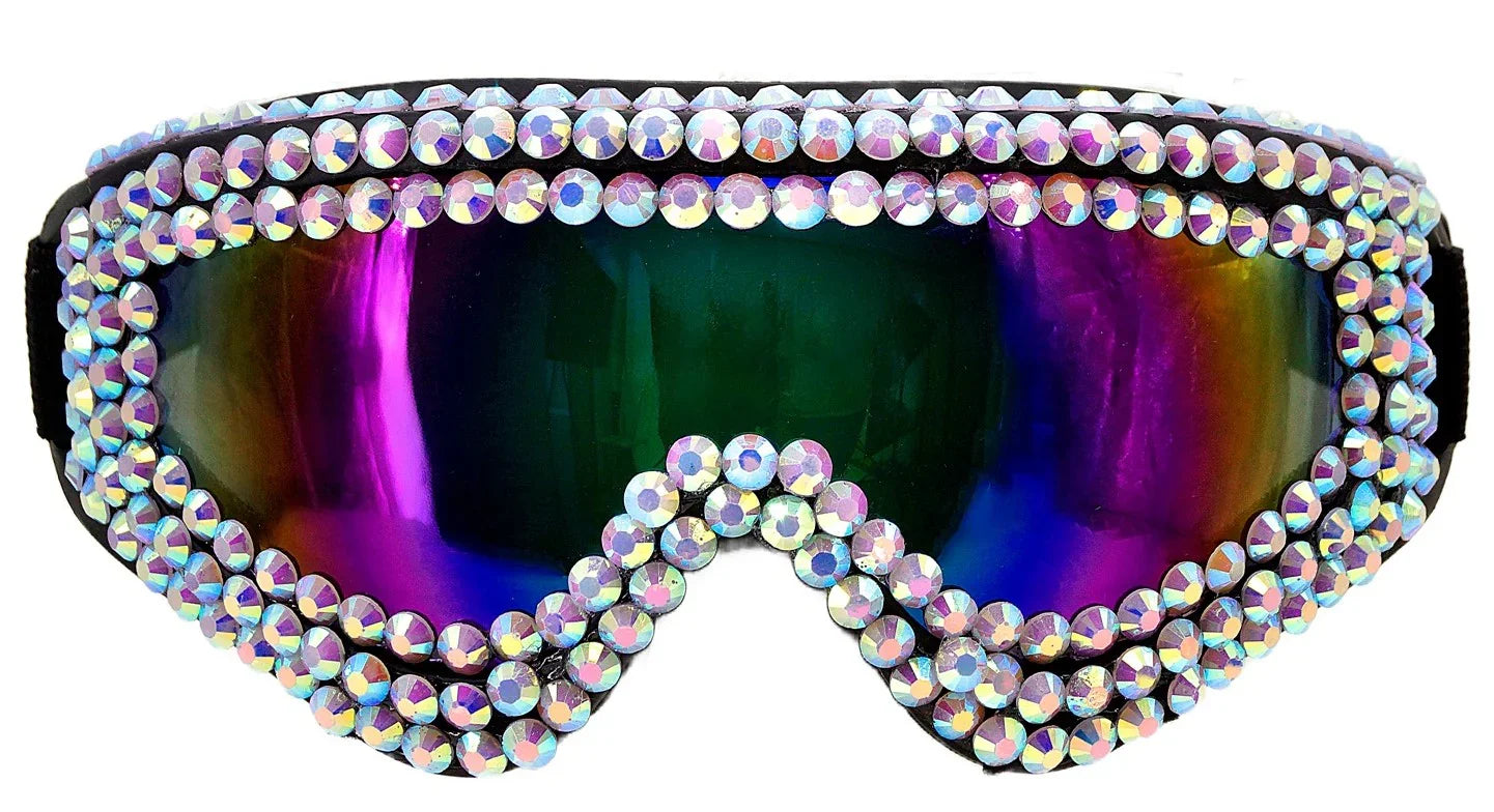 Gafas de Esquí o Snowboard Años 80 con Diamantes de Strass Gafas Widmann